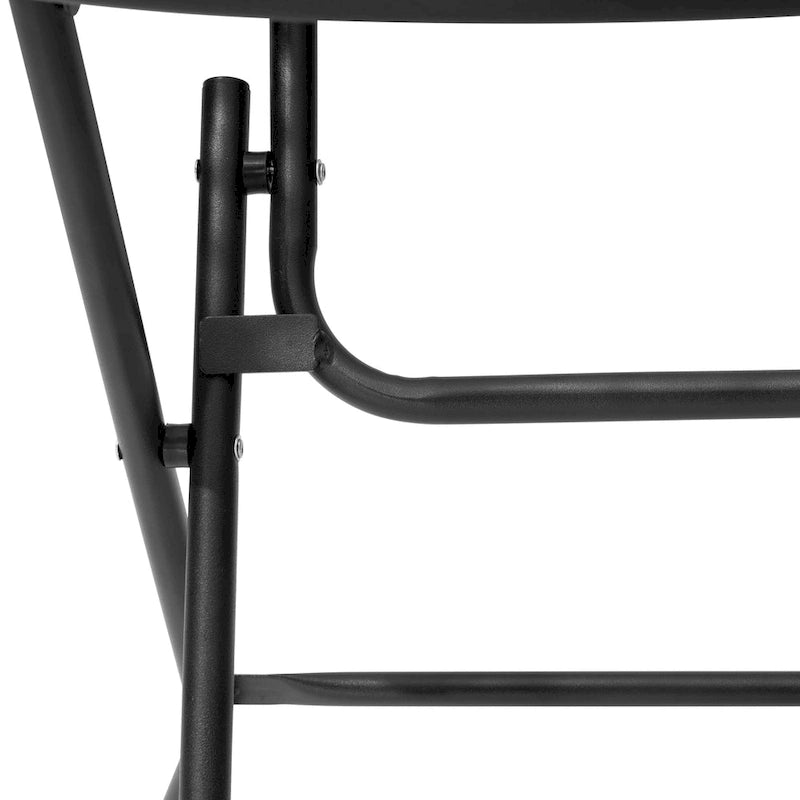 Crestlive Outdoor Side Table Petite table pliante de patio avec plateau en verre trempé