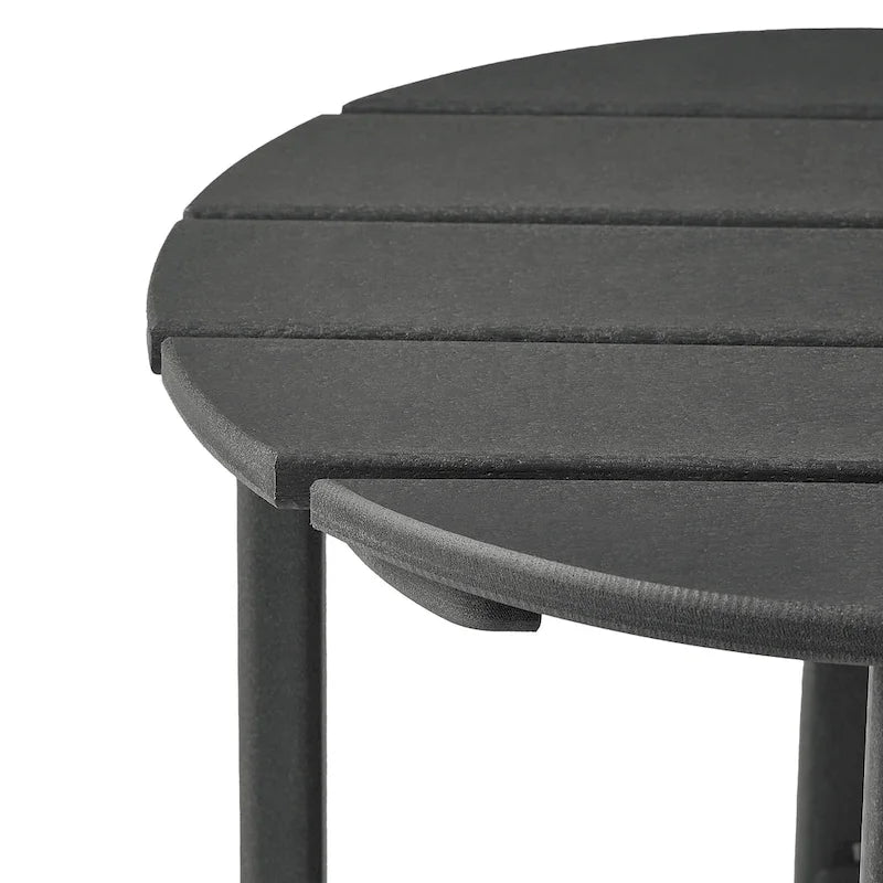 Polytrends Altura Table d'appoint ronde toutes saisons éco-responsable de 18 pouces