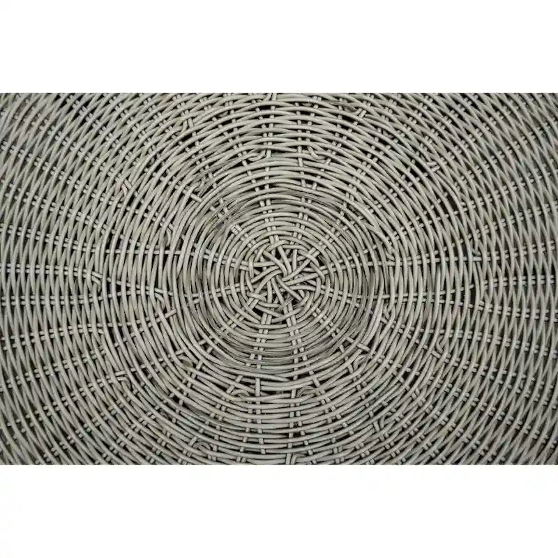 Table basse ronde en osier d'extérieur Tortuga