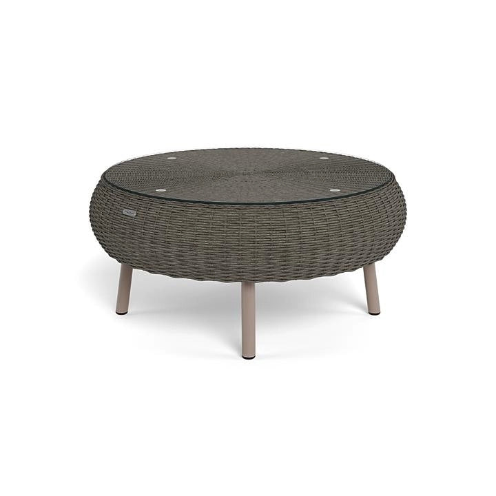 Table basse ronde en osier d'extérieur Tortuga