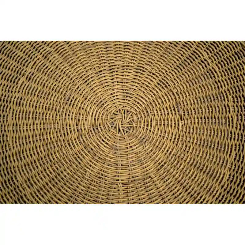 Table basse ronde en osier d'extérieur Tortuga