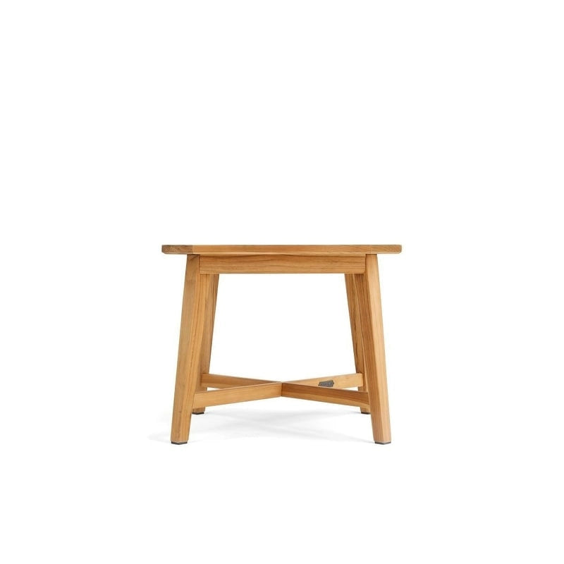 Table d'appoint carrée d'extérieur en teck naturel Winston 24