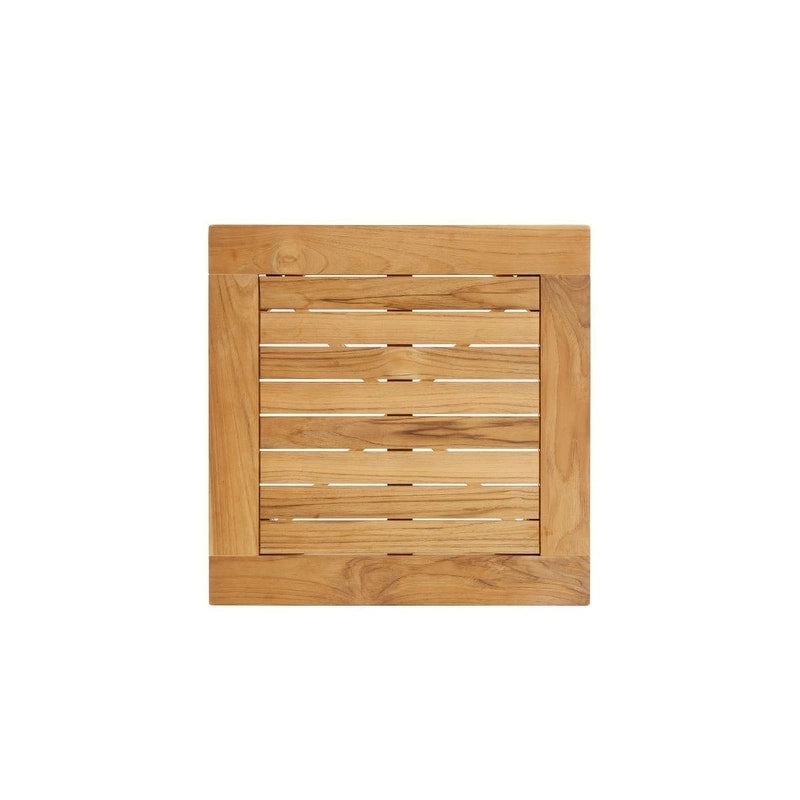 Table d'appoint carrée d'extérieur en teck naturel Winston 24