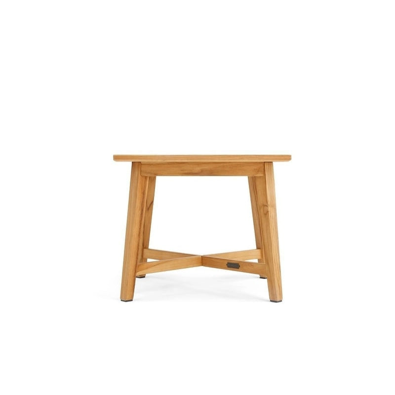 Table d'appoint carrée d'extérieur en teck naturel Winston 24