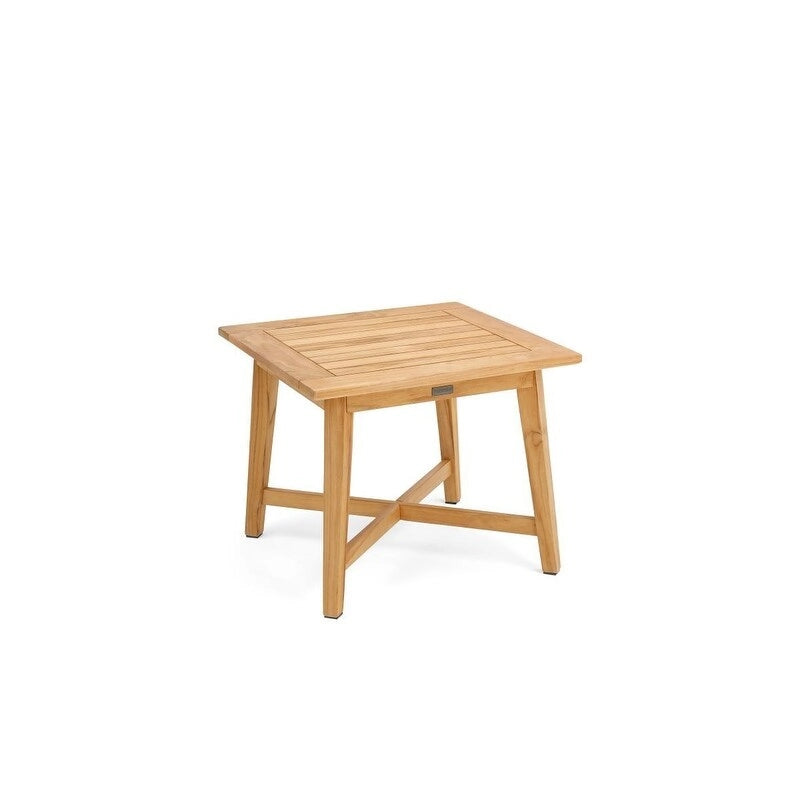 Table d'appoint carrée d'extérieur en teck naturel Winston 24