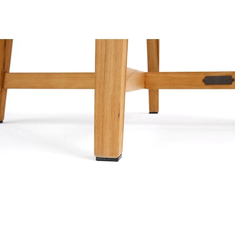 Table d'appoint carrée d'extérieur en teck naturel Winston 24