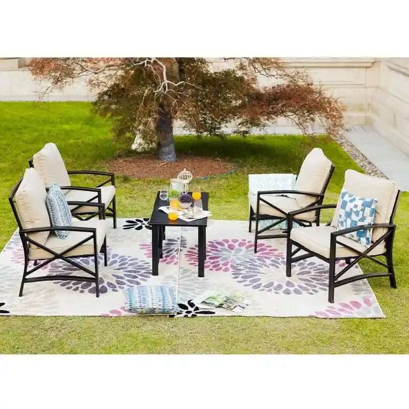 Ensemble de jardin 6 pièces, 4 places, PATIO FESTIVAL avec coussins