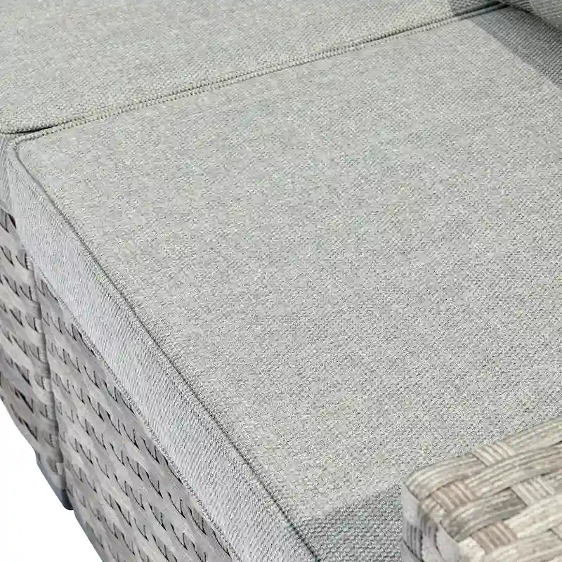 HOOOWOOO Ensemble de patio modulaire 12 pièces en rotin pour l'extérieur avec accoudoirs larges