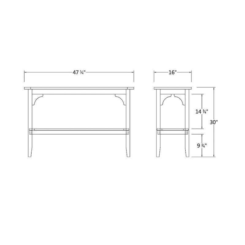 Table Console Extérieure en Teck Cambridge Casual Leon