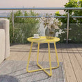 Table d'appoint en acier traité par électrodéposition, table d'appoint ronde de 45 cm résistante aux intempéries pour balcon de bistro ou appartement