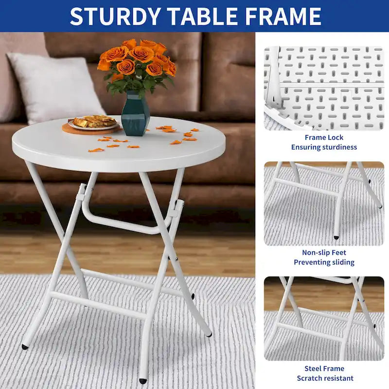 Table d'appoint de patio pliable en PEHD Moasis