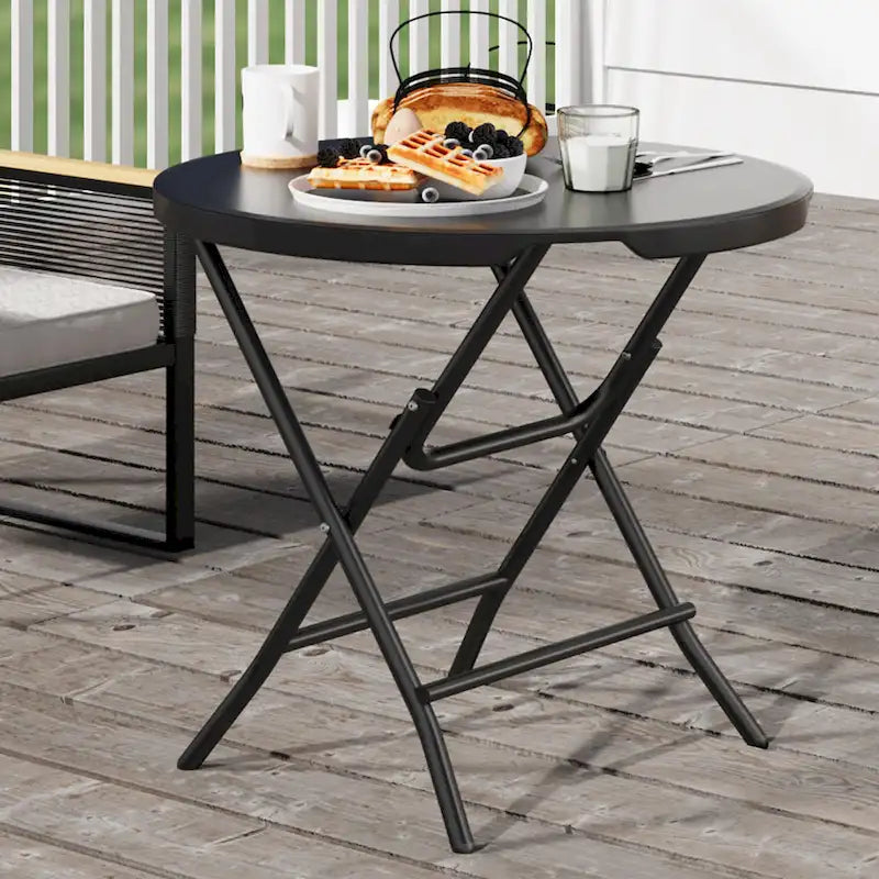 Table d'appoint de patio pliable en PEHD Moasis