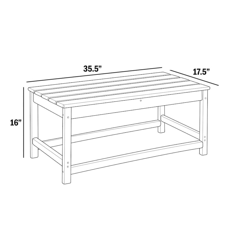 Polytrends Laguna Tables d'extérieur en HDPE toutes saisons pour terrasse, tables basses et tables d'appoint (lot de 3)