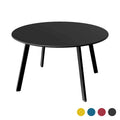 Table basse de jardin ronde en acier résistant aux intempéries Clihome