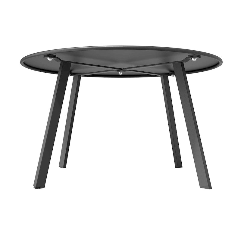 Table basse de jardin ronde en acier résistant aux intempéries Clihome