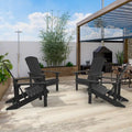 BONOSUKI Patio Adirondack Chair w/Cupholder,Weather Resistant-Set of 4
