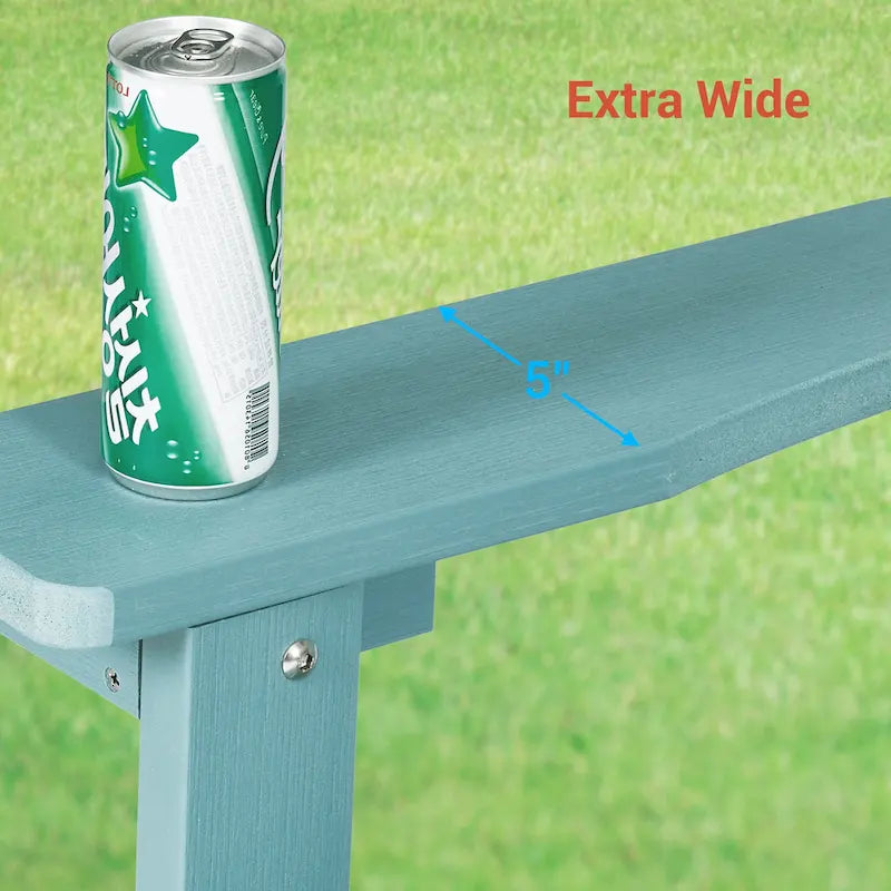 BONOSUKI Chaise Adirondack de patio avec porte-gobelet, résistante aux intempéries - Lot de 4