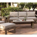 Table basse en aluminium Marina 28x50 pouces - Meilleur mobilier de patio extérieur - (L) 126,5 cm x (H) 45,5 cm x (P) 67 cm