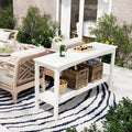 Polytrends Laguna HDPE Table d'extérieur toutes saisons à deux étagères pour terrasse
