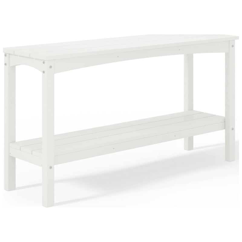 Polytrends Laguna HDPE Table d'extérieur toutes saisons à deux étagères pour terrasse