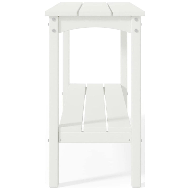 Polytrends Laguna HDPE Table d'extérieur toutes saisons à deux étagères pour terrasse