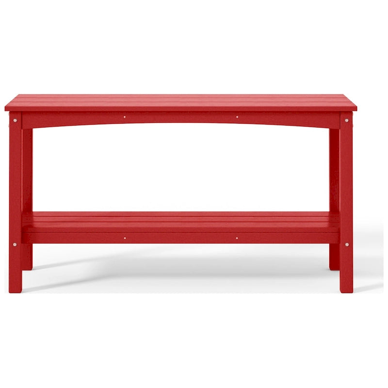 Polytrends Laguna HDPE Table d'extérieur toutes saisons à deux étagères pour terrasse
