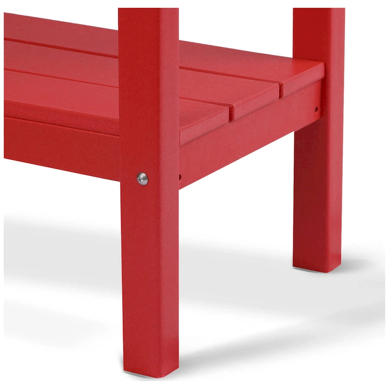 Polytrends Laguna HDPE Table d'extérieur toutes saisons à deux étagères pour terrasse