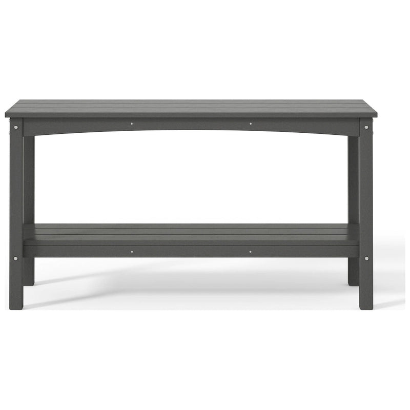 Polytrends Laguna HDPE Table d'extérieur toutes saisons à deux étagères pour terrasse