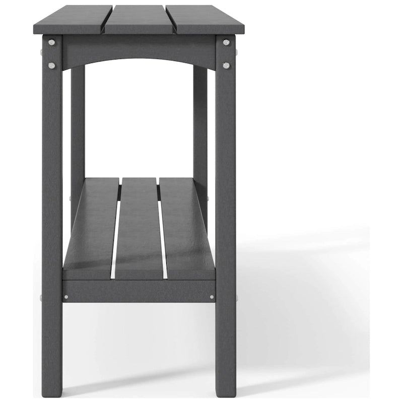 Polytrends Laguna HDPE Table d'extérieur toutes saisons à deux étagères pour terrasse