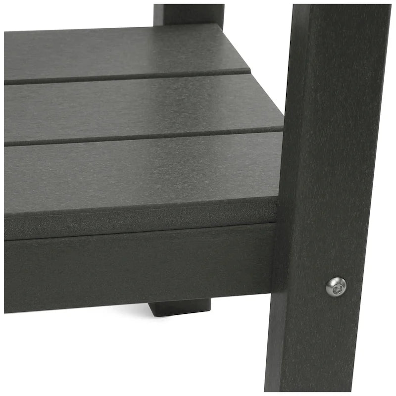 Polytrends Laguna HDPE Table d'extérieur toutes saisons à deux étagères pour terrasse