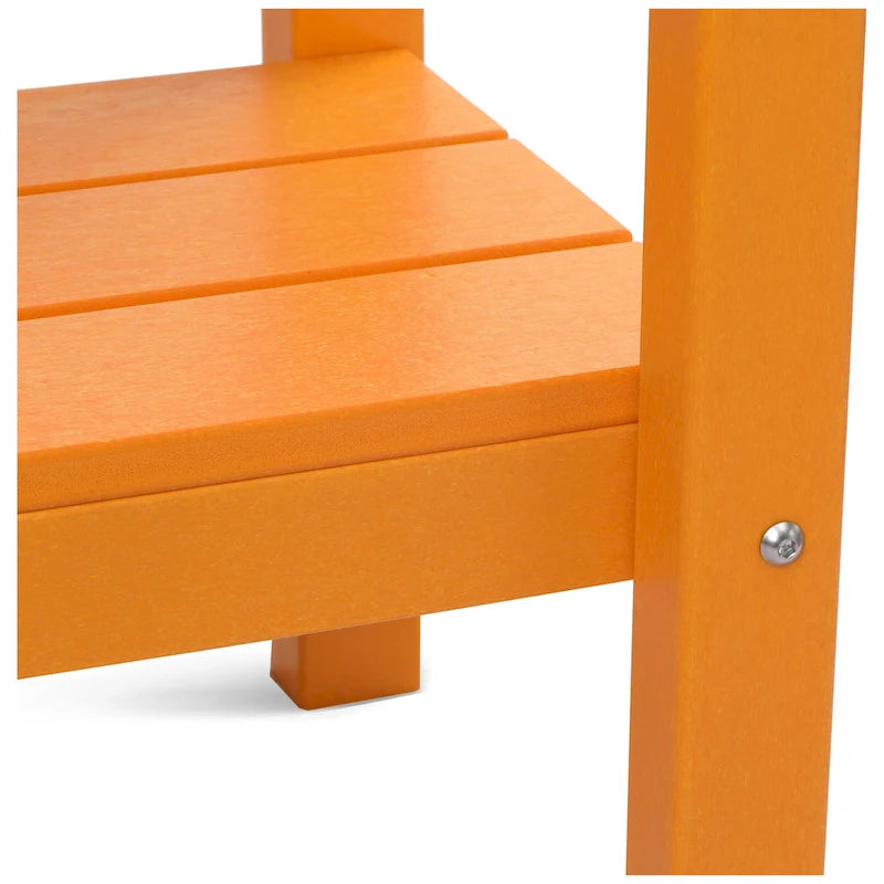 Polytrends Laguna HDPE Table d'extérieur toutes saisons à deux étagères pour terrasse