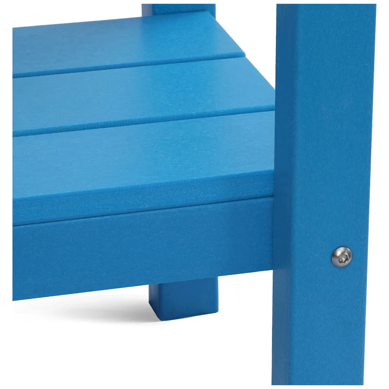Polytrends Laguna HDPE Table d'extérieur toutes saisons à deux étagères pour terrasse