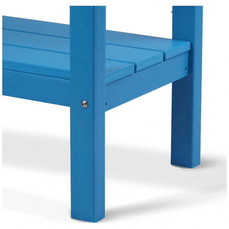Polytrends Laguna HDPE Table d'extérieur toutes saisons à deux étagères pour terrasse