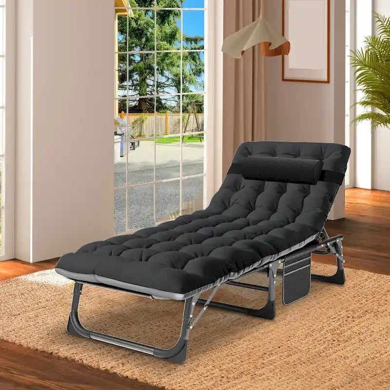 Lit de camping pliant épaissi DoCred amélioré avec matelas épais