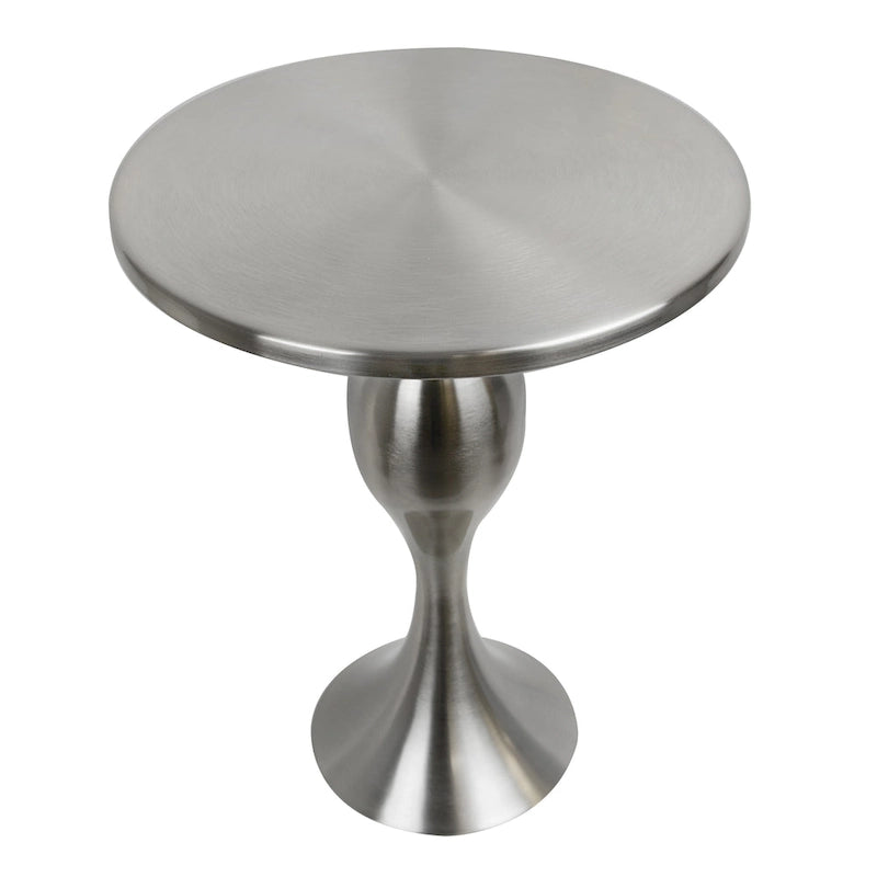 Table d'appoint en métal Silver Orchid Ashland 24