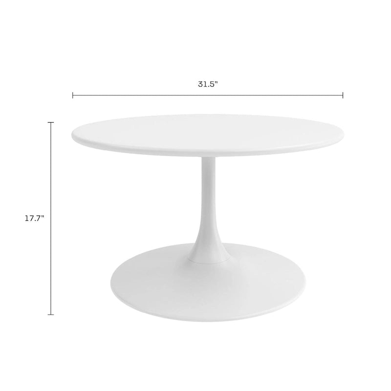 Table basse de bistrot Kurv 31,5, résistante aux intempéries, intérieur/extérieur