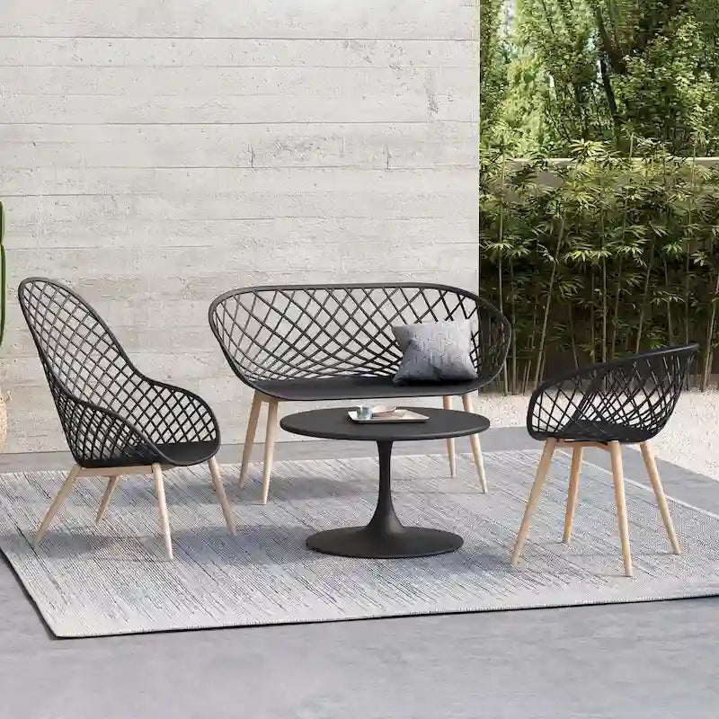 Table basse de bistrot Kurv 31,5, résistante aux intempéries, intérieur/extérieur