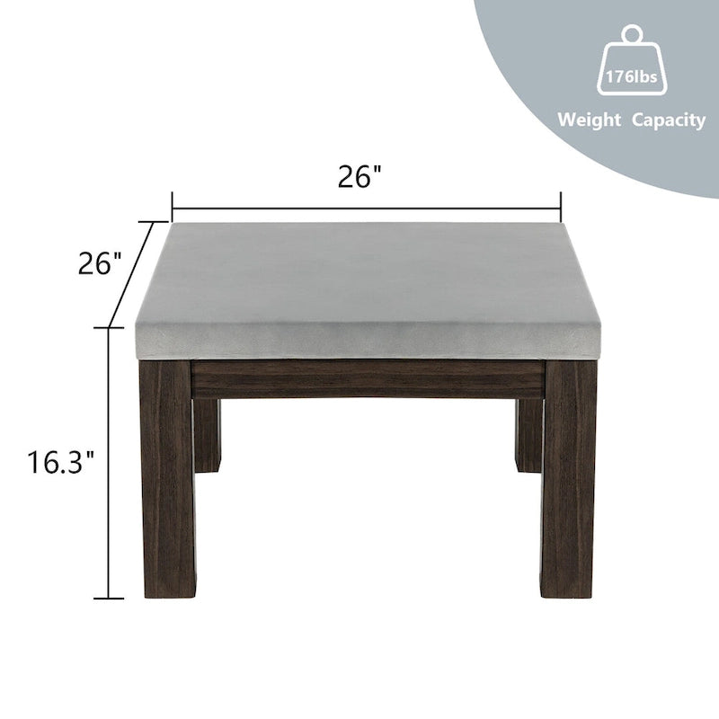 Table basse carrée d'extérieur en bois massif COSIEST