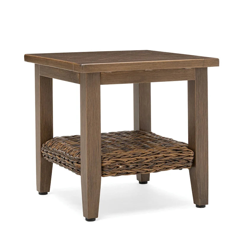 Table d'appoint Winston Cayman Seagrass Weave Heritage marron