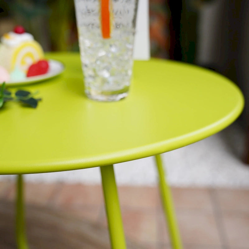 Table d'appoint ronde en acier pour l'extérieur