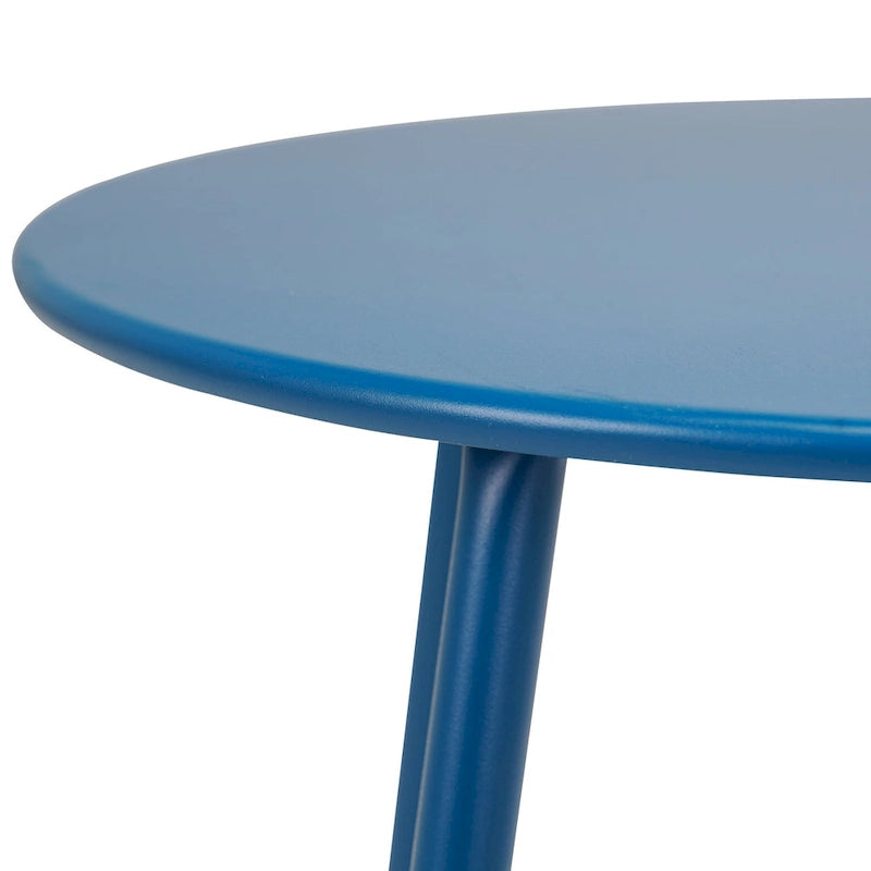 Table d'appoint ronde en acier pour l'extérieur