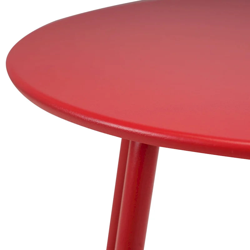 Table d'appoint ronde en acier pour l'extérieur
