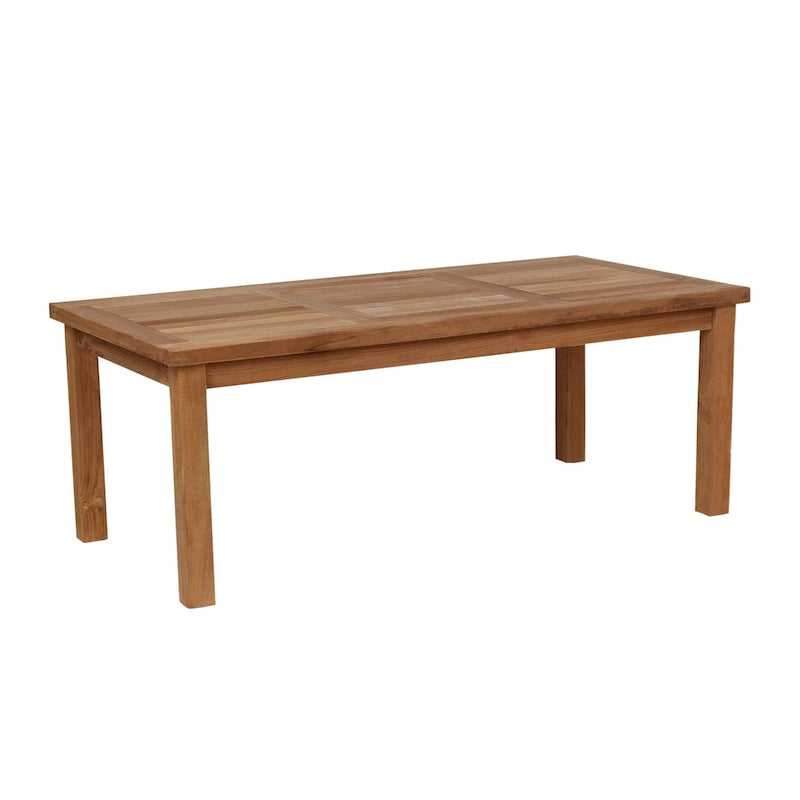 RRI Goods Teak Outdoor Coffee Table 24X 48 Rectangular Table for Patio, Balcony, Lawn, Deck, Backyard, Terrace