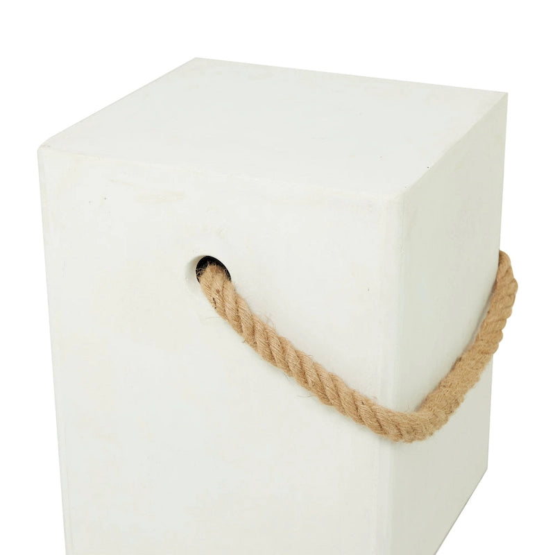 Table d'appoint d'extérieur contemporaine en fibrociment - 15 x 15 x 18