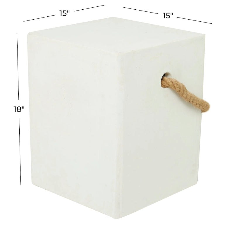 Table d'appoint d'extérieur contemporaine en fibrociment - 15 x 15 x 18