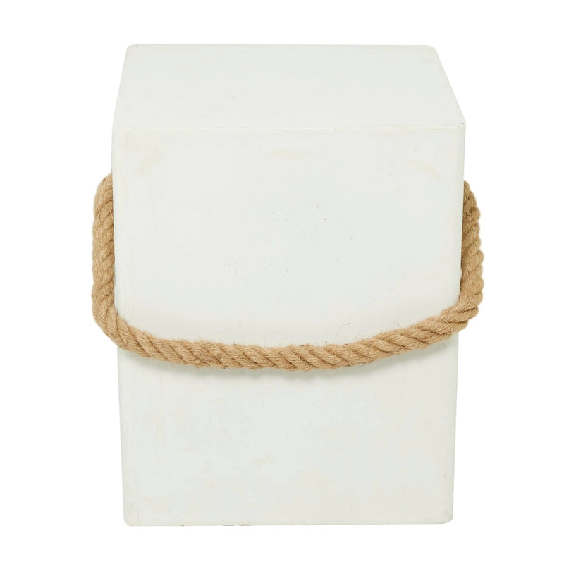Table d'appoint d'extérieur contemporaine en fibrociment - 15 x 15 x 18