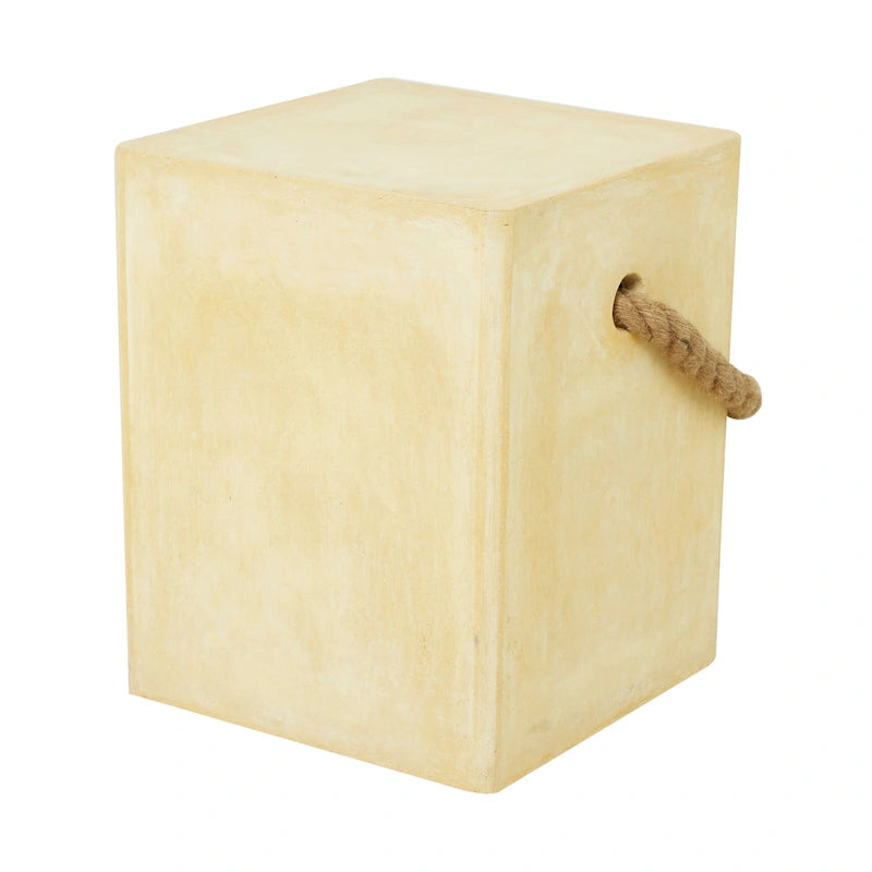 Table d'appoint d'extérieur contemporaine en fibrociment - 15 x 15 x 18