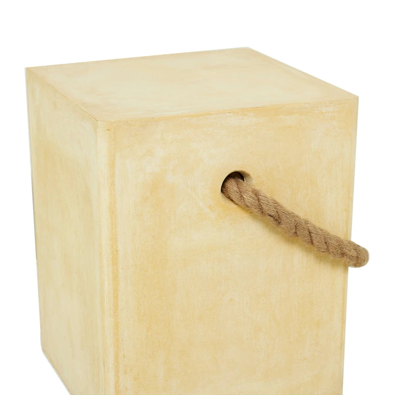 Table d'appoint d'extérieur contemporaine en fibrociment - 15 x 15 x 18