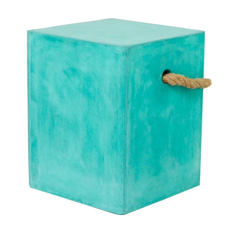 Table d'appoint d'extérieur contemporaine en fibrociment - 15 x 15 x 18