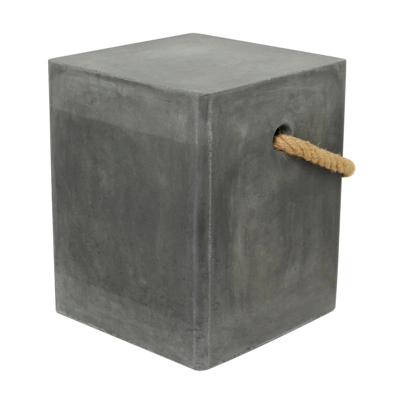 Table d'appoint d'extérieur contemporaine en fibrociment - 15 x 15 x 18